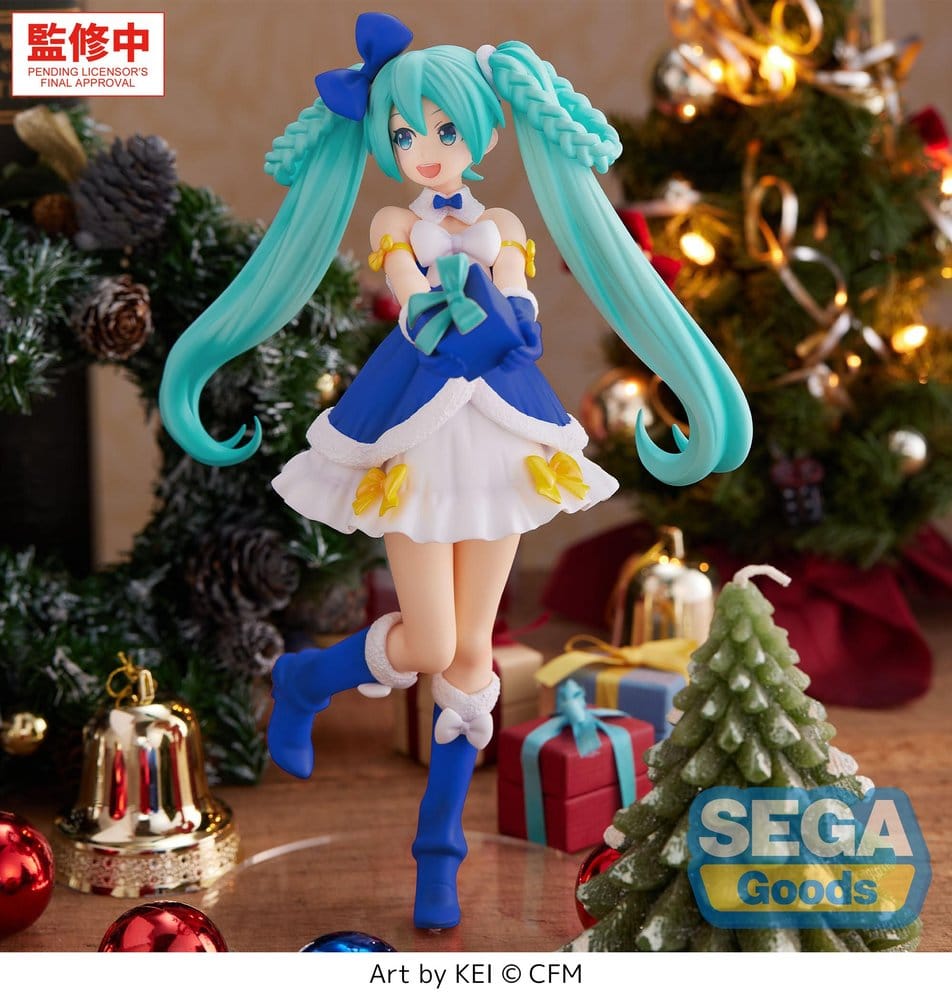 Character Vocal Series 01: Hatsune Miku High Premium Figura PVC Hatsune Miku Sapphire Christmas Ver. 21 cm