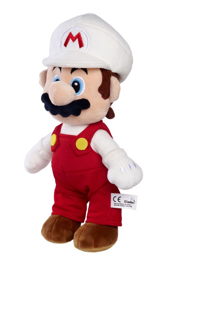 Super Mario Peluche Feuer Mario 30 cm