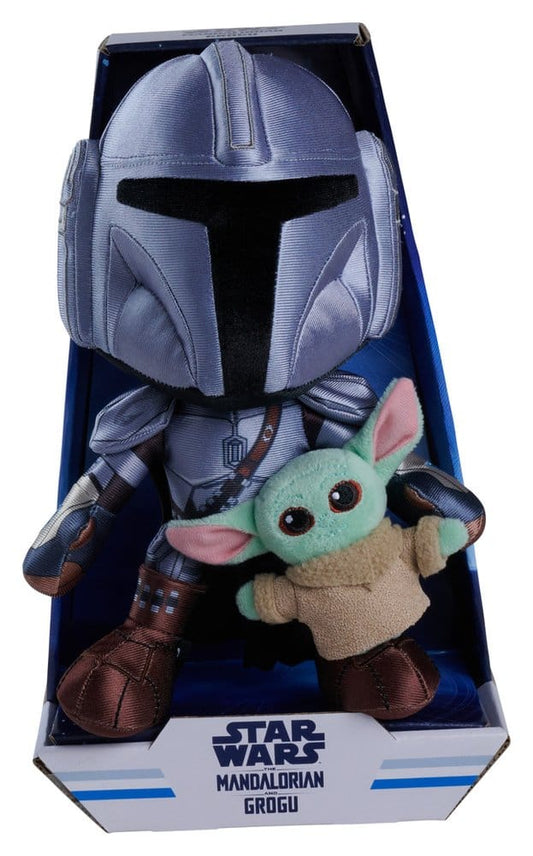 Star Wars Mandalorian Peluche Mandalorian & Mini Grogu 25 cm