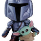 Star Wars Mandalorian Peluche Mandalorian & Mini Grogu 25 cm