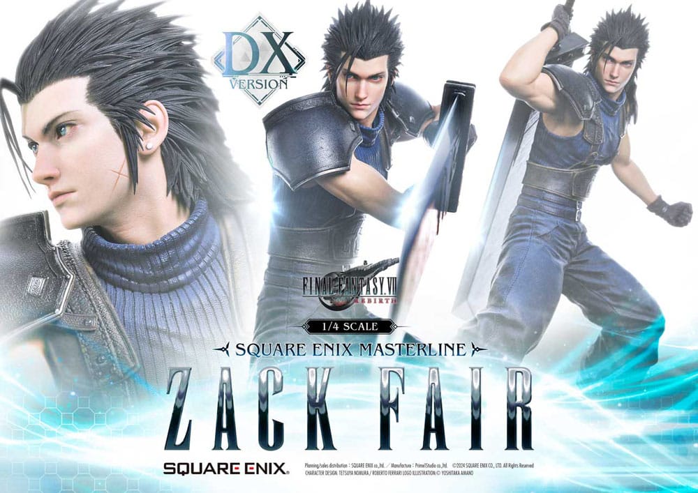 Final Fantasy VII Rebirth Estatua 1/4 Zack Fair Deluxe Ver. 57 cm