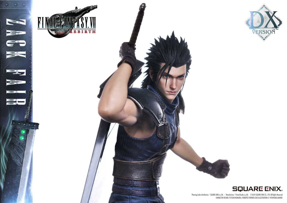 Final Fantasy VII Rebirth Estatua 1/4 Zack Fair Deluxe Ver. 57 cm