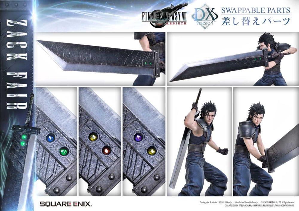 Final Fantasy VII Rebirth Estatua 1/4 Zack Fair Deluxe Ver. 57 cm