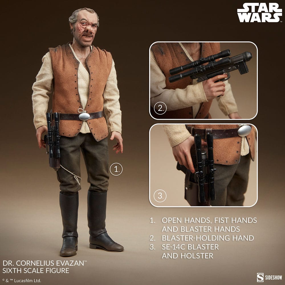 Star Wars Episode IV Figura Scum & Villainy 1/6 Doctor Cornelius Evazan 30 cm