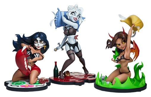 Coffin Comics Set de Estatuas de Diseño Sleepover In Hell