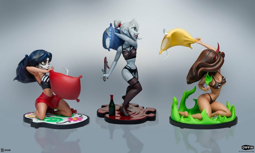 Coffin Comics Set de Estatuas de Diseño Sleepover In Hell