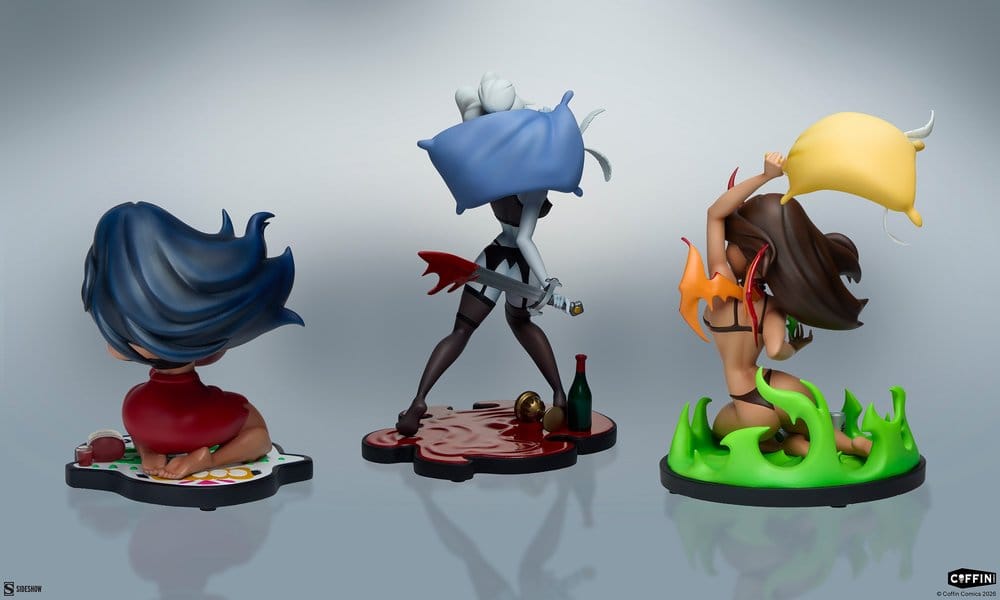 Coffin Comics Set de Estatuas de Diseño Sleepover In Hell