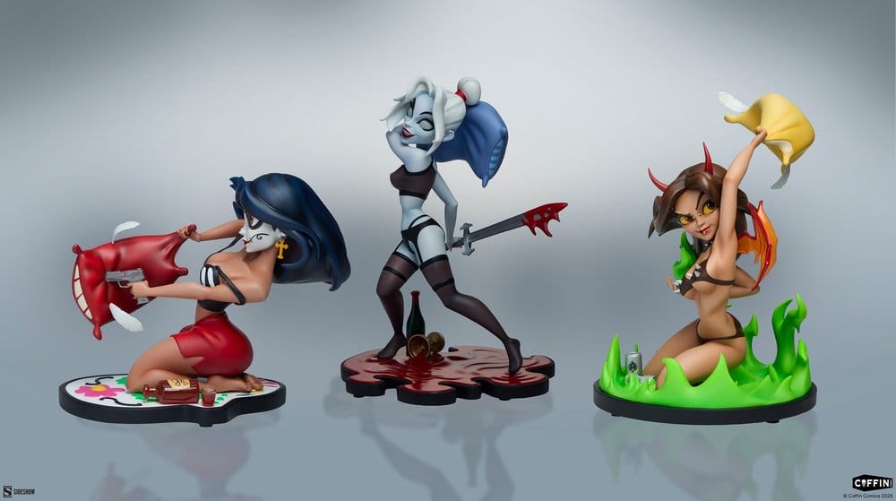 Coffin Comics Set de Estatuas de Diseño Sleepover In Hell
