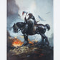 Frank Frazetta Litografia Death Dealer I Rainbow Lava Holofoil 61 x 41 cm - sin marco