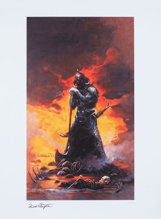 Frank Frazetta Litografia Death Dealer III (Revised) Rainbow Lava Holofoil 41 x 61 cm - sin marco