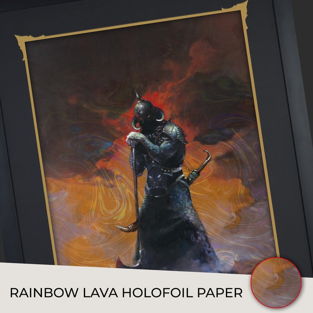Frank Frazetta Litografia Death Dealer III (Revised) Rainbow Lava Holofoil 41 x 61 cm - sin marco