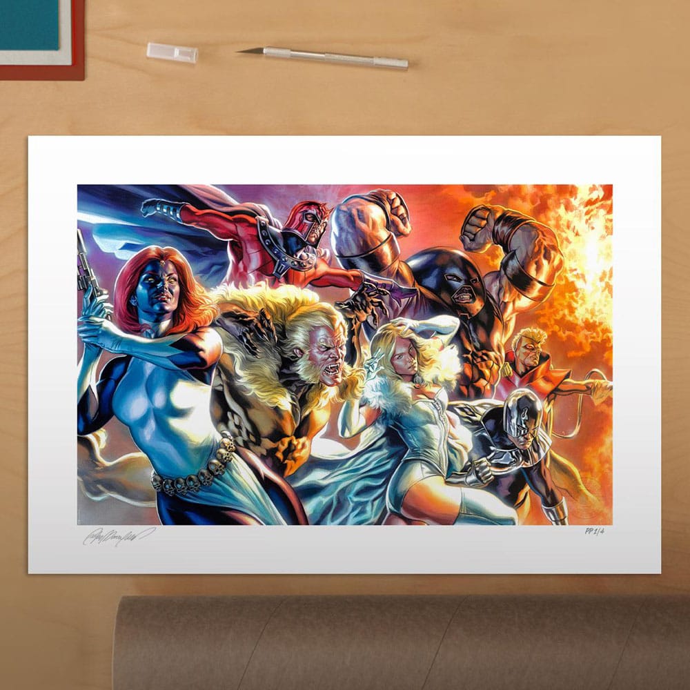 Marvel X-Men Litografia The Brotherhood of Mutants by Felipe Massafera 46 x 66 cm - sin marco