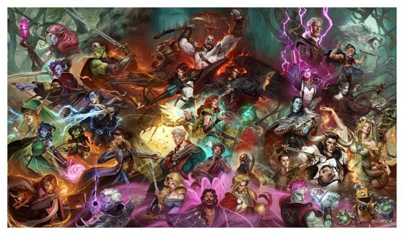 Critical Role Litografia Legends of Exandria 70 x 41 cm - sin marco