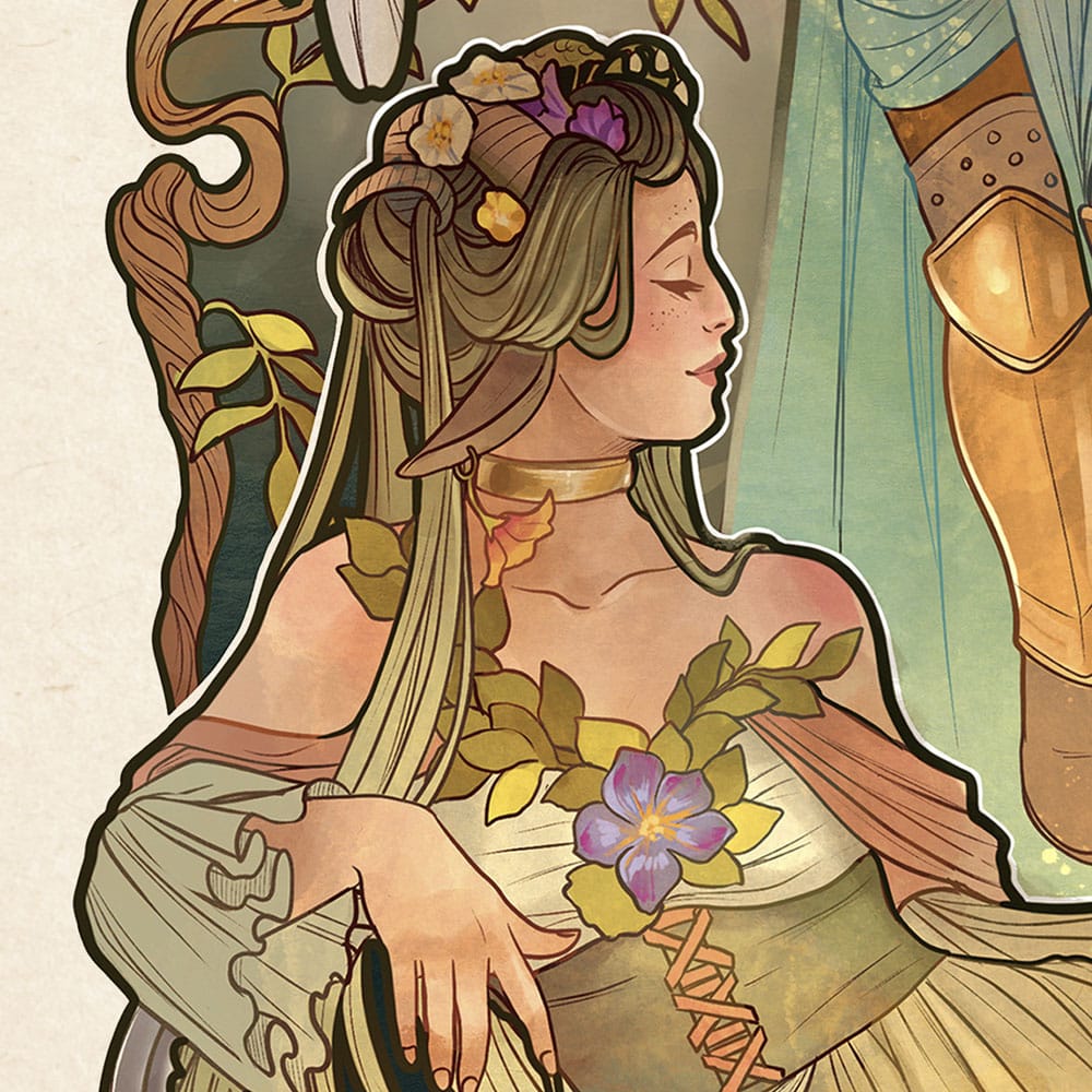Critical Role Litografia Ashley Johnson: 10th Anniversary Art Nouveau Illustrations 46 x 28 cm- sin marco - Z POP Toys