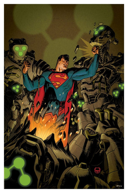 DC Comics Litografia Superman Space Age 61 x 41 cm - sin marco