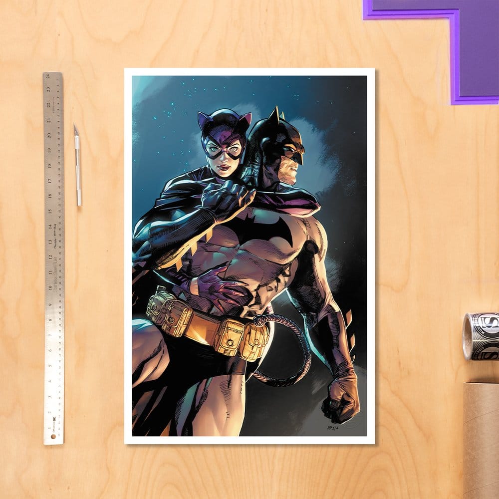 DC Comics Litografia Batman & Catwoman 61 x 41 cm - sin marco
