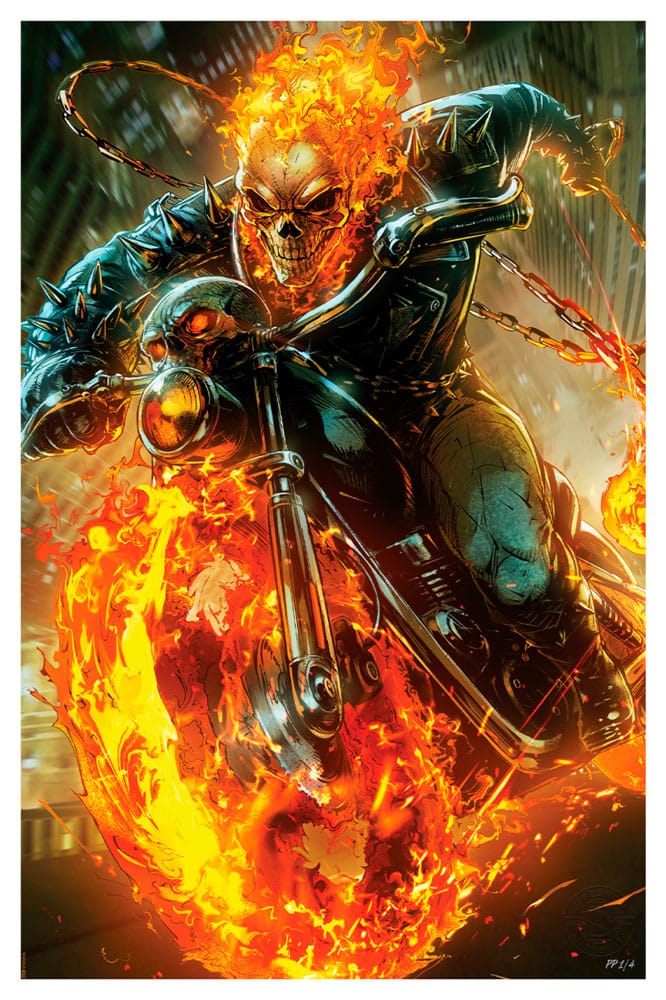 Marvel Litografia Cosmic Ghost Rider 61 x 41 cm - sin marco