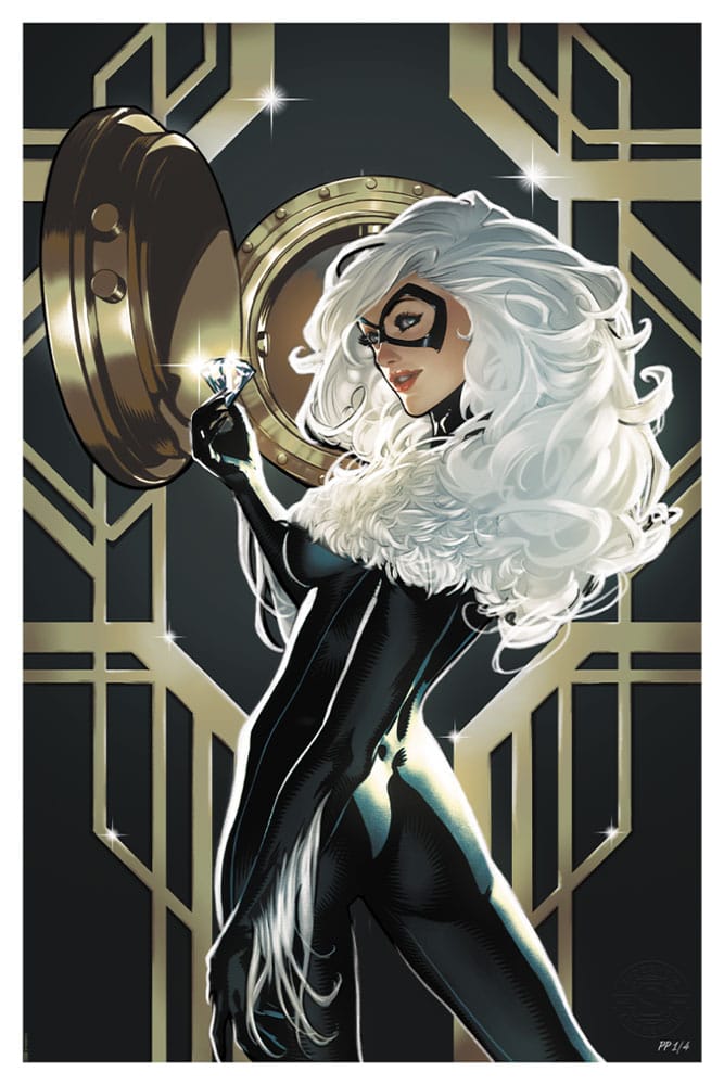 The Amazing Spider-Man Litografia Cosmic Black Cat 61 x 41 cm - sin marco - Z POP Toys