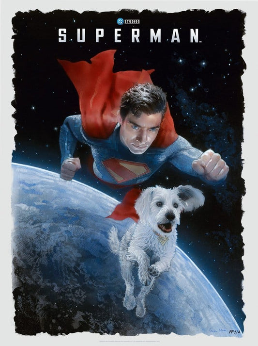 DC Comics Litografia Superman and Krypto 46 x 61 cm - sin marco