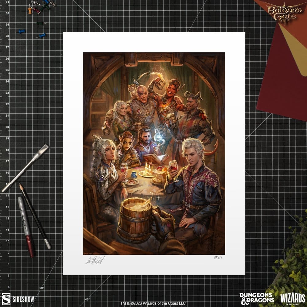 Baldur's Gate III Litografia The Elfsong Tavern 61 x 46 cm - sin marco