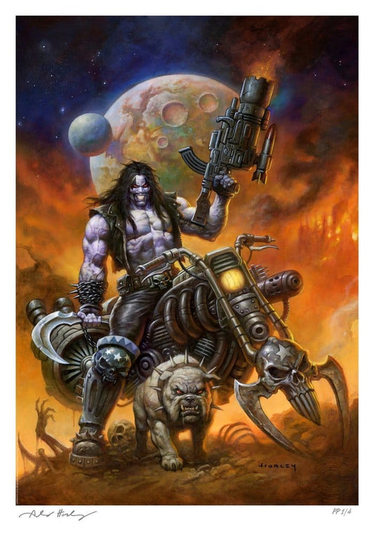 DC Comics Litografia Lobo™: The Main Man by Alex Horley 46 x 61 cm - sin marco