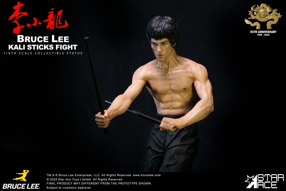 Operación Dragón My Favourite Movie Estatua 1/6 Bruce Lee Kali Sticks Fight Deluxe Basement Version 30 cm - Z POP Toys
