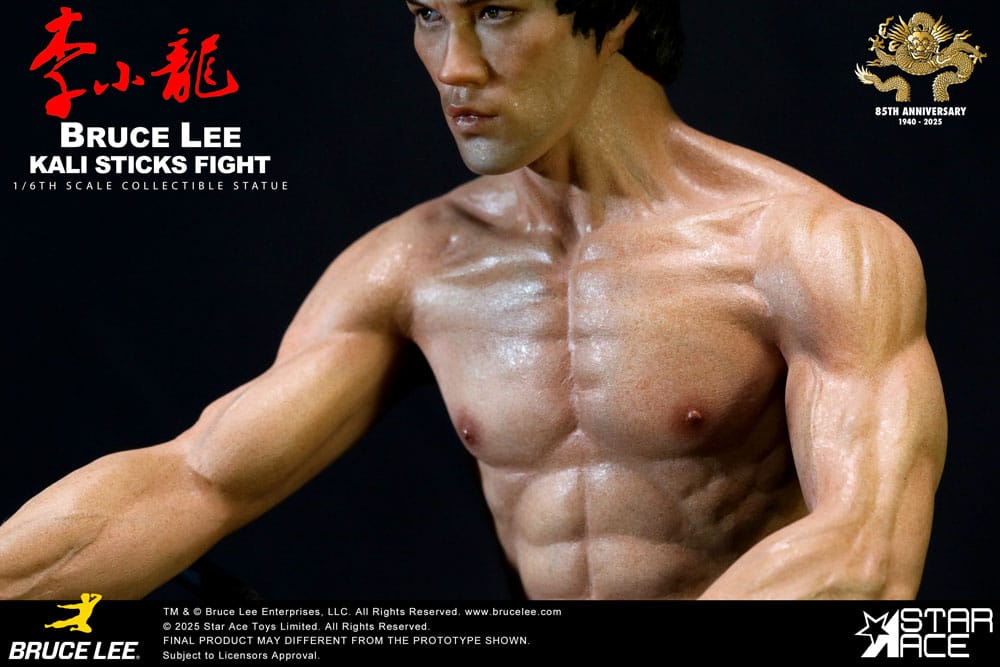 Operación Dragón My Favourite Movie Estatua 1/6 Bruce Lee Kali Sticks Fight Deluxe Basement Version 30 cm - Z POP Toys