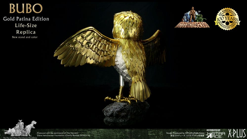Furia de titanes Estatua Ray Harryhausens Bubo 34 Gold Patina Edition Normal Ver. 34 cm
