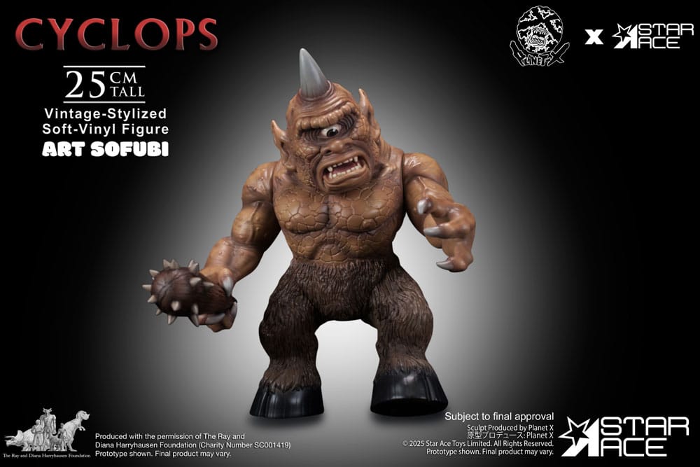 Ray Harryhausen Estatua Soft Vinyl Cyclops (Vintage-Style) 25 cm