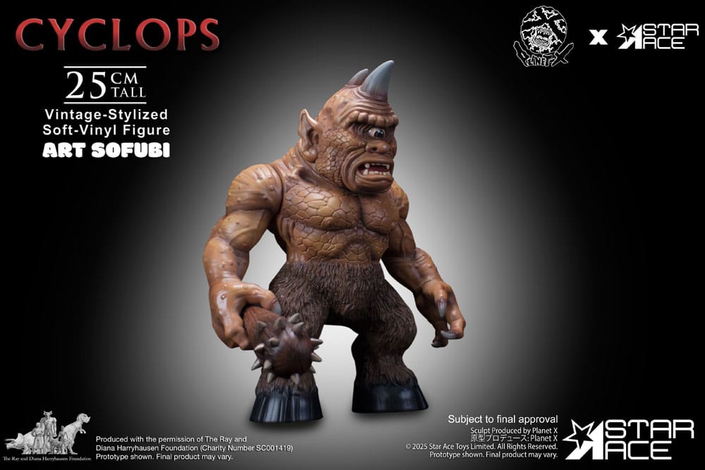Ray Harryhausen Estatua Soft Vinyl Cyclops (Vintage-Style) 25 cm