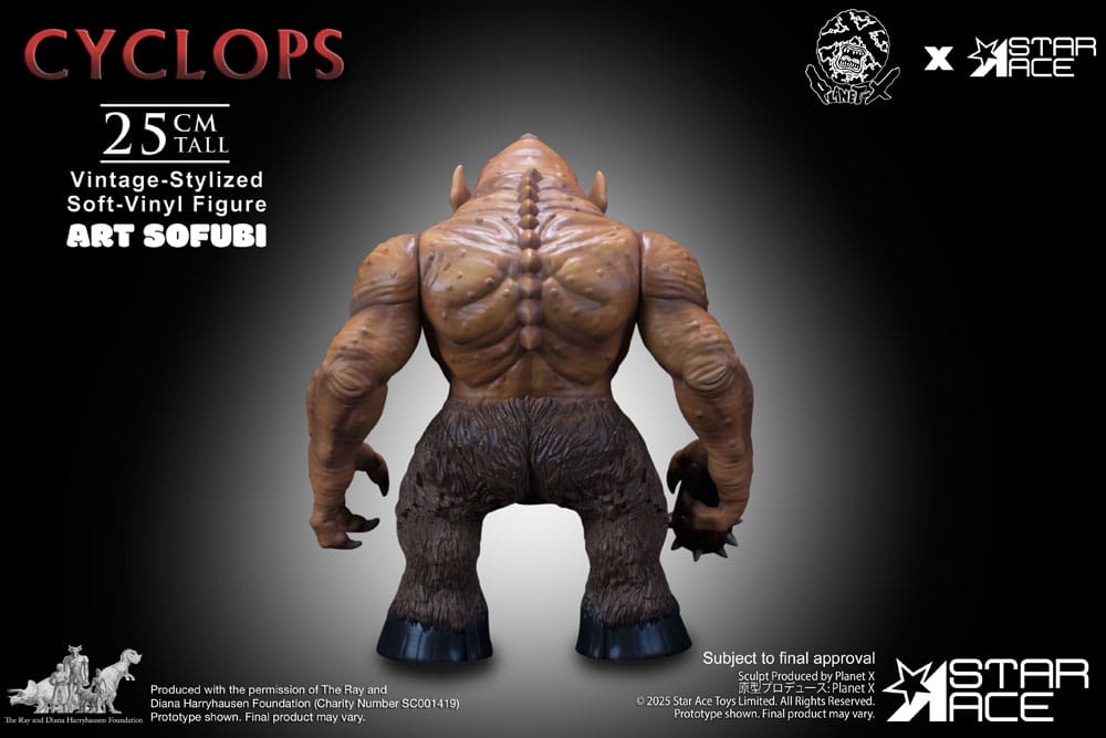 Ray Harryhausen Estatua Soft Vinyl Cyclops (Vintage-Style) 25 cm