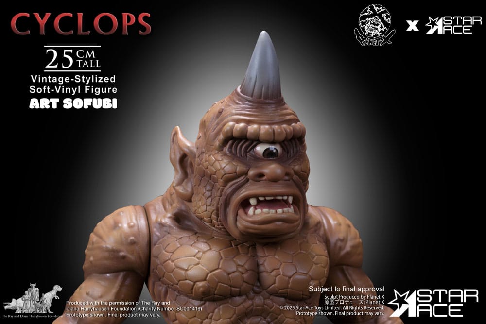 Ray Harryhausen Estatua Soft Vinyl Cyclops (Vintage-Style) 25 cm