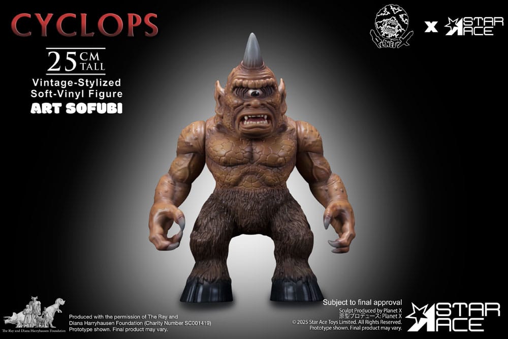 Ray Harryhausen Estatua Soft Vinyl Cyclops (Vintage-Style) 25 cm