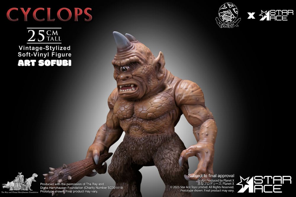 Ray Harryhausen Estatua Soft Vinyl Cyclops (Vintage-Style) 25 cm