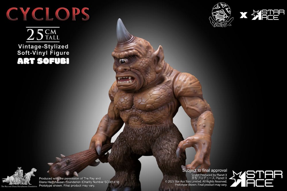 Ray Harryhausen Estatua Soft Vinyl Cyclops (Vintage-Style) 25 cm