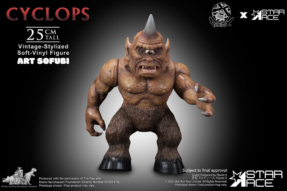 Ray Harryhausen Estatua Soft Vinyl Cyclops (Vintage-Style) 25 cm