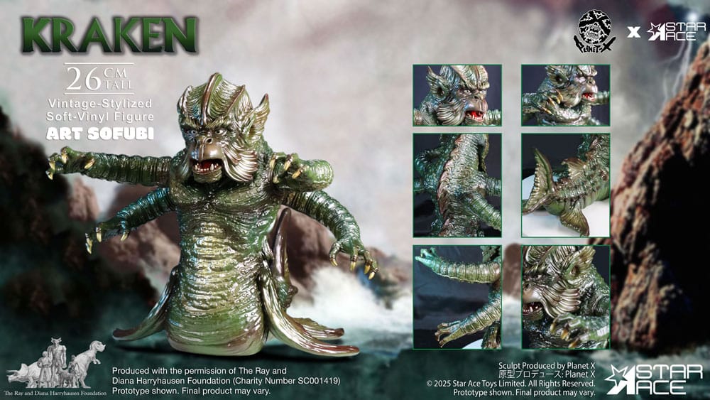 Ray Harryhausen's Estatua Soft Vinyl The Kraken Vintage Style 25 cm - Z POP Toys