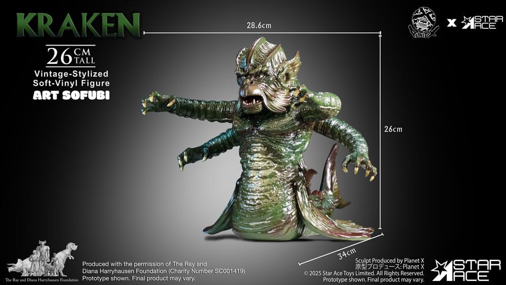 Ray Harryhausen's Estatua Soft Vinyl The Kraken Vintage Style 25 cm - Z POP Toys