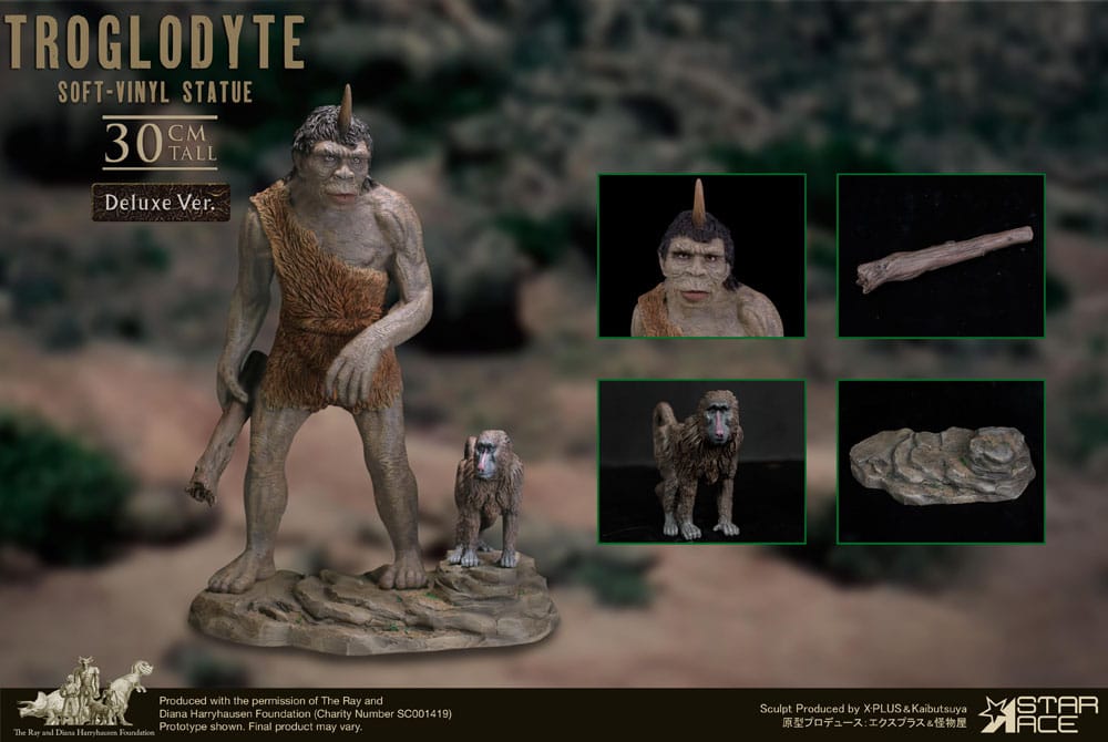 Ray Harryhausen's Estatua Soft Vinyl Troglodyte Deluxe Version 30 cm - Z POP Toys