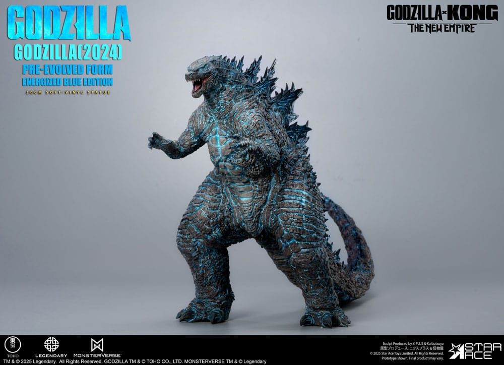 Godzilla vs. Kong: The New Empire Estatua Soft Vinyl Godzilla (2024) Evolved Blue Edition 28 cm