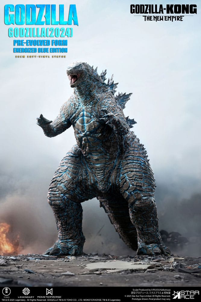 Godzilla vs. Kong: The New Empire Estatua Soft Vinyl Godzilla (2024) Evolved Blue Edition 28 cm