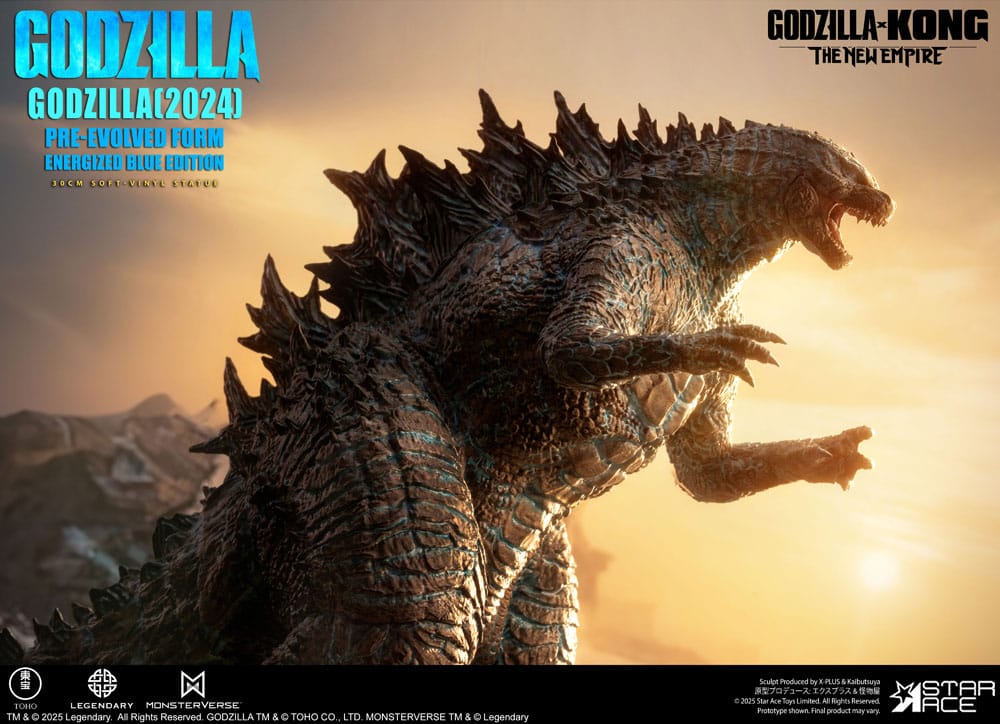 Godzilla vs. Kong: The New Empire Estatua Soft Vinyl Godzilla (2024) Evolved Blue Edition 28 cm