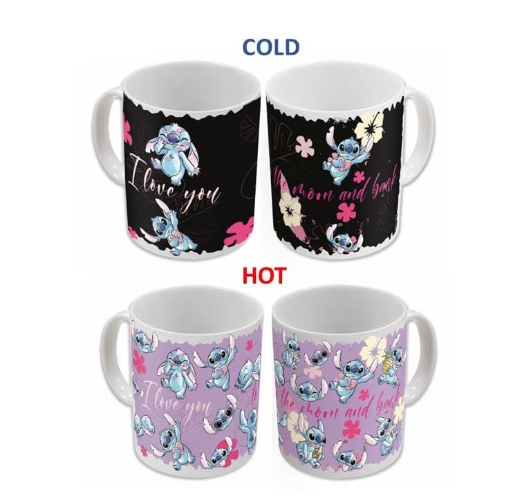 Lilo & Stitch Taza sensitiva al calor Stitch & Angel 325 ml