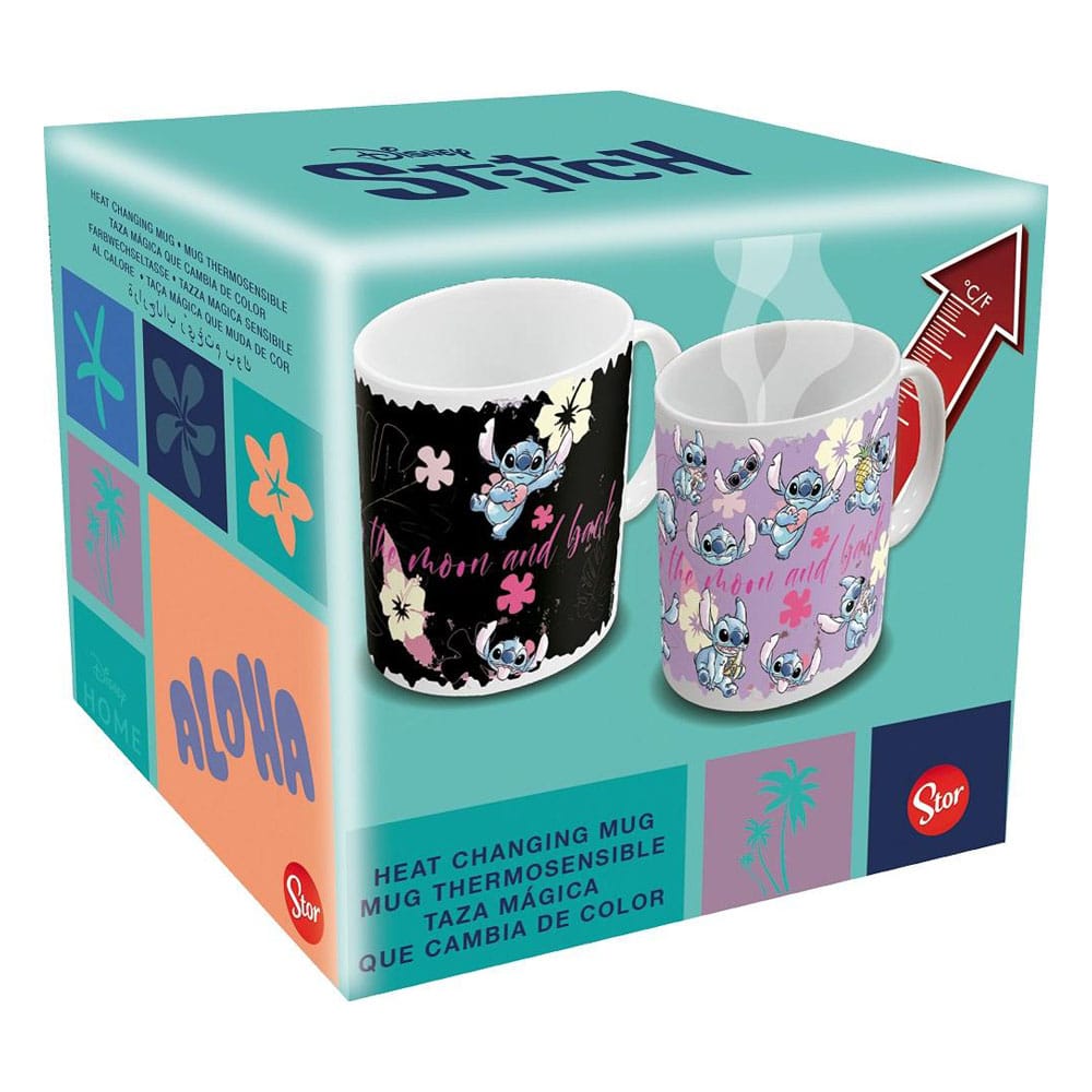 Lilo & Stitch Taza sensitiva al calor Stitch & Angel 325 ml