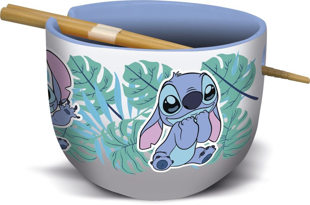 Lilo & Stitch Bol para Ramen con Palillos Stitch Aloha