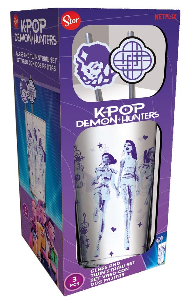 KPop Demon Hunters Vaso Tumbler con pajitas 485 ml