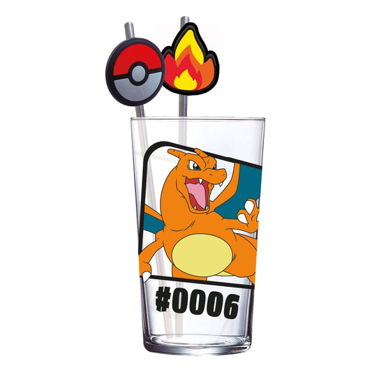 Pokémon Vaso Tumbler con pajitas Glurak 480 ml