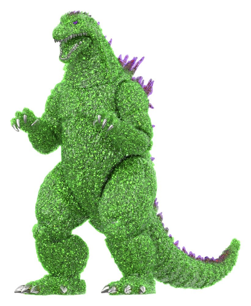 Godzilla Toho Super Kaiju Figura Godzilla 2001 (Color Shock, Clear Green Glitter with Metallic)