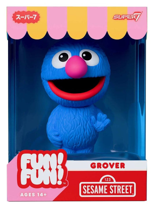¡Barrio Sésamo Diversión! ¡Diversión! Figura Soft Vinyl Wave 01 - Grover 18 cm