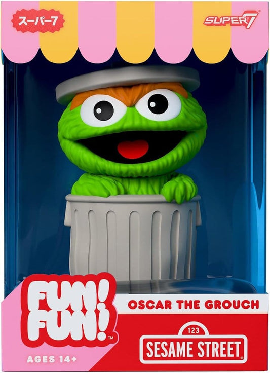Barrio Sésamo Figura Soft Vinyl Fun! Fun! Wave 01 - Oscar the Grouch 18 cm